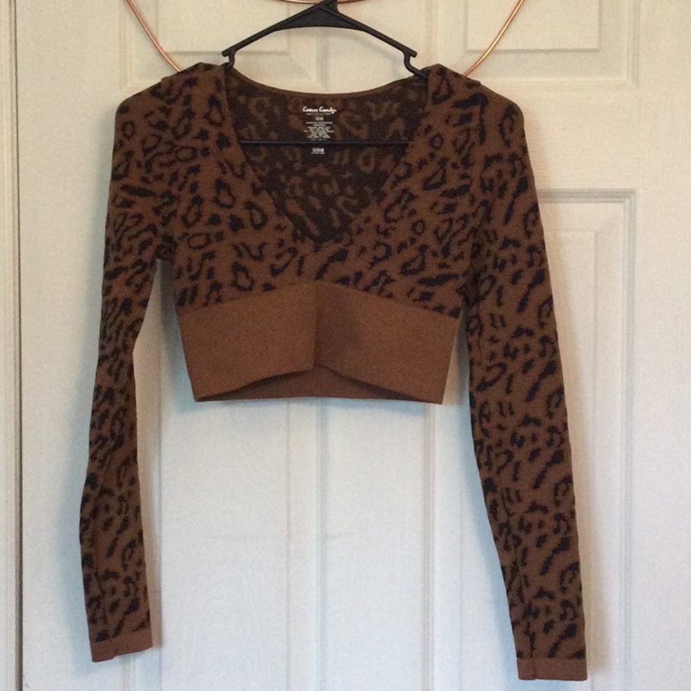 Cheetah print crop top